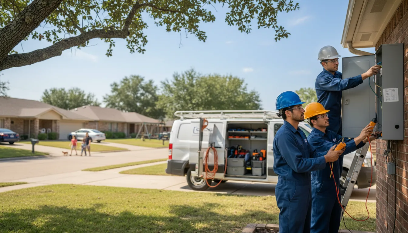 Certified electrician providing emergency electrical services in Richards, TX